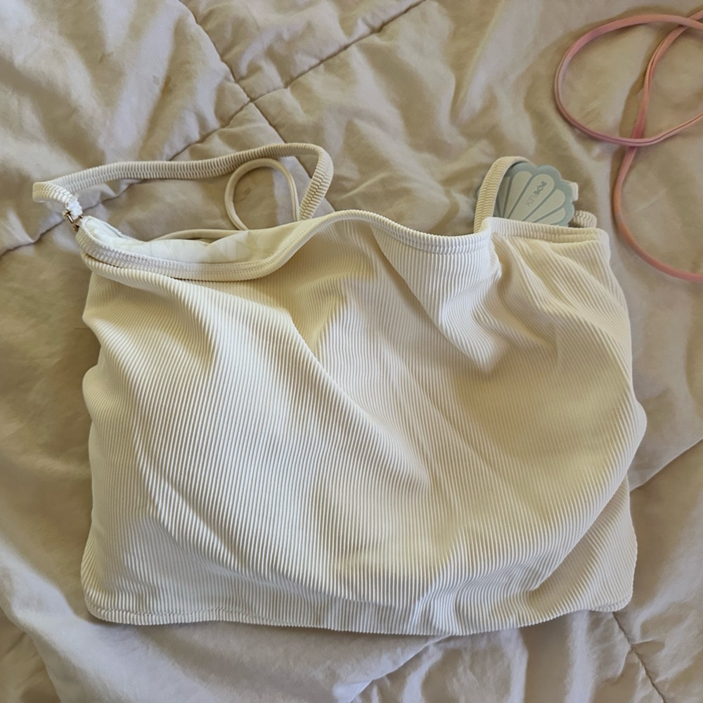POPFLEX Cream Reversible Swim Top